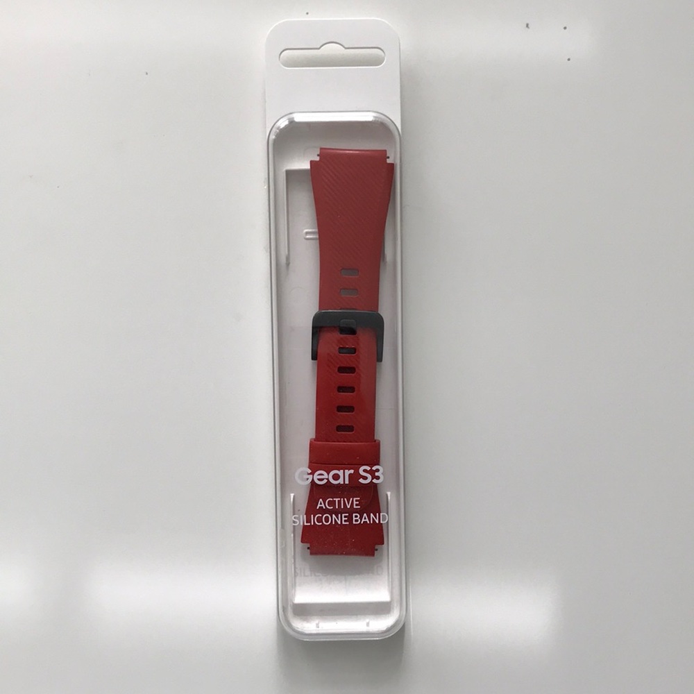 Samsung Gear S3 Active Silicone Watch Band Red